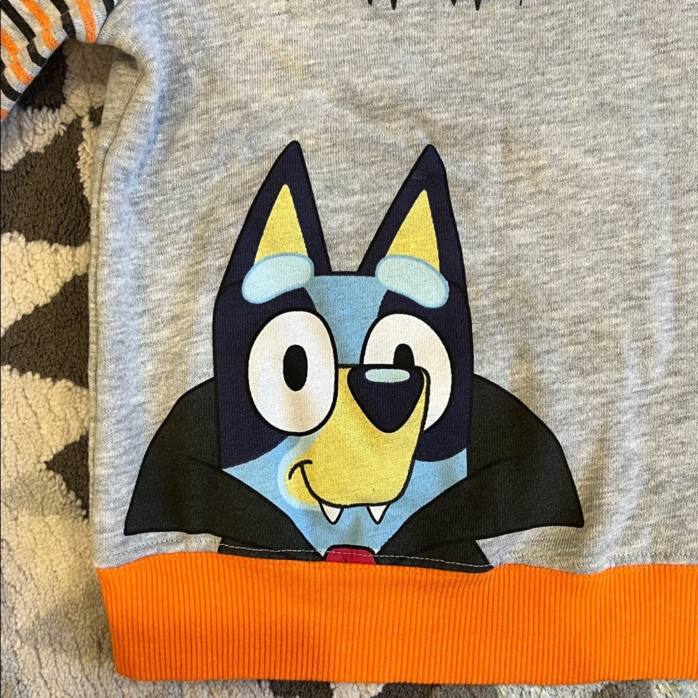 Bluey Halloween Fleece Sweatshirt and Jogger Pants Unisex Outfit Set / Size 4T - Picture 5 of 13